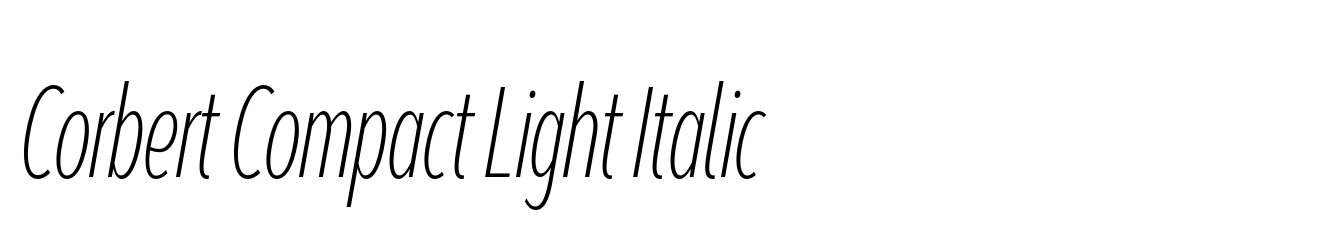 Corbert Compact Light Italic
